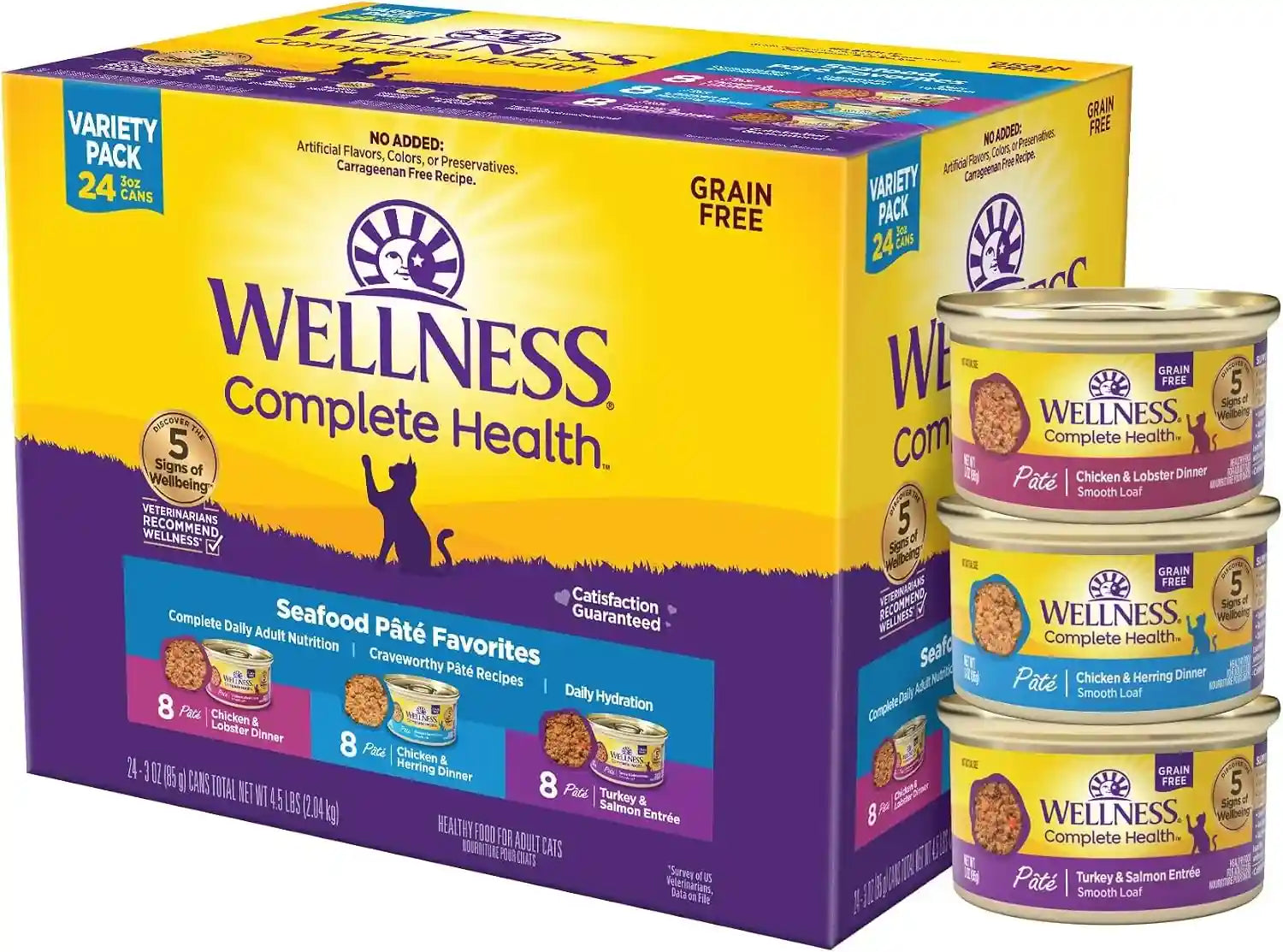 wellness-complete-health-pate-variety-pack-adult-canned-wet-cat-food-natural-protein-rich-grain-free-seafood-favorites-3-oz-pack-of-24-cans