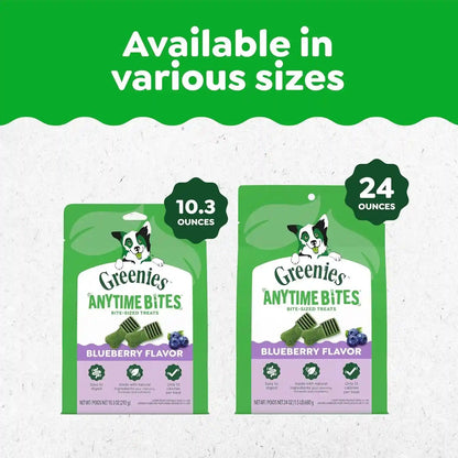 Greenies Anytime Bites Dog Treats, Blueberry Flavor, 10.3 Oz | Only 13 Calories per Treat, Easy to Digest, Natural Ingredients plus Vitamins & Minerals, Made in USA Facilities7