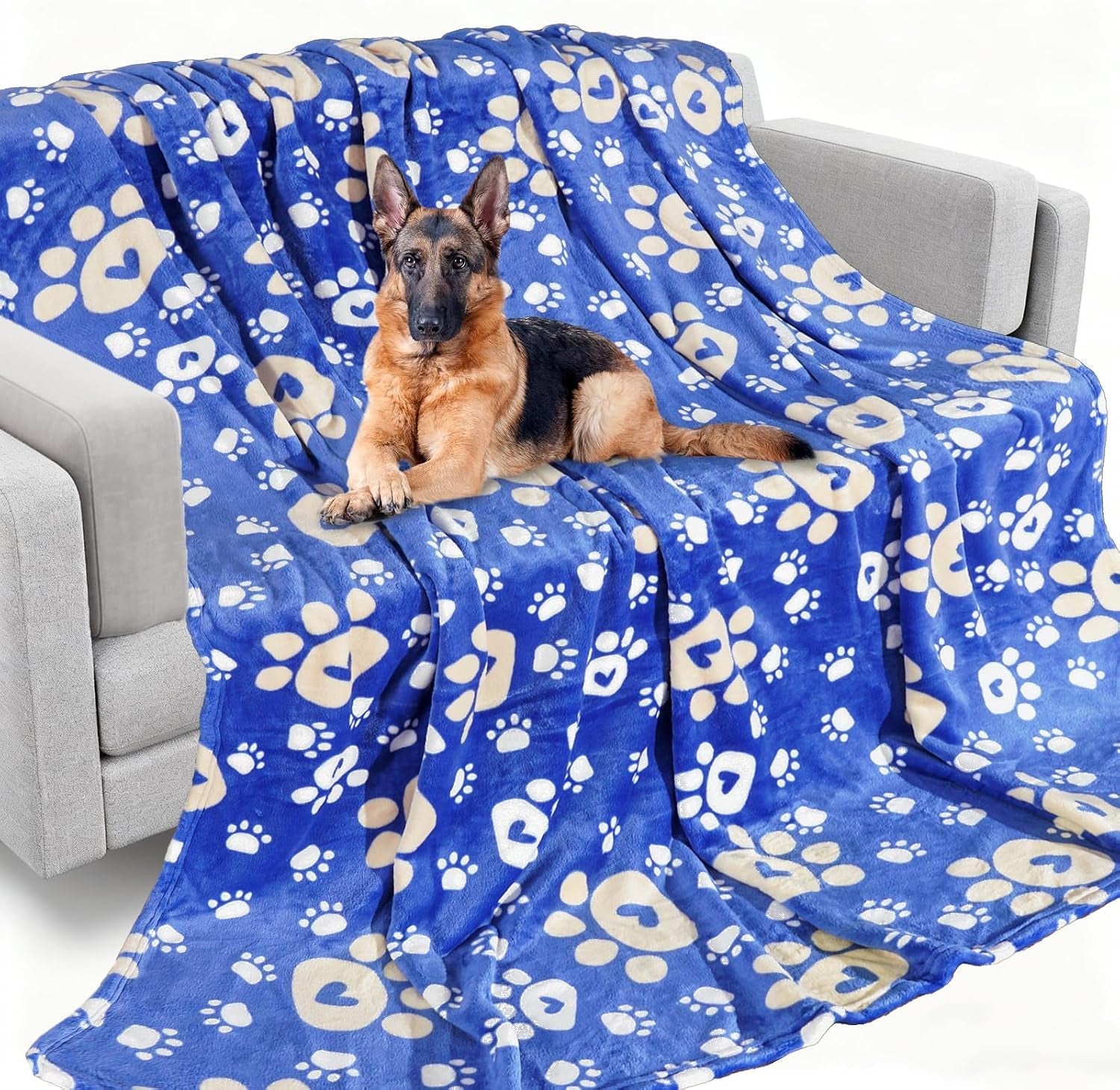 rezutan-blanket-for-large-dogs-cat-flannel-washable-soft-pet-mat-throw-cover-for-kennels-beds-sofas-furniture-protection-cute-paw-pattern-black-50x40-inch