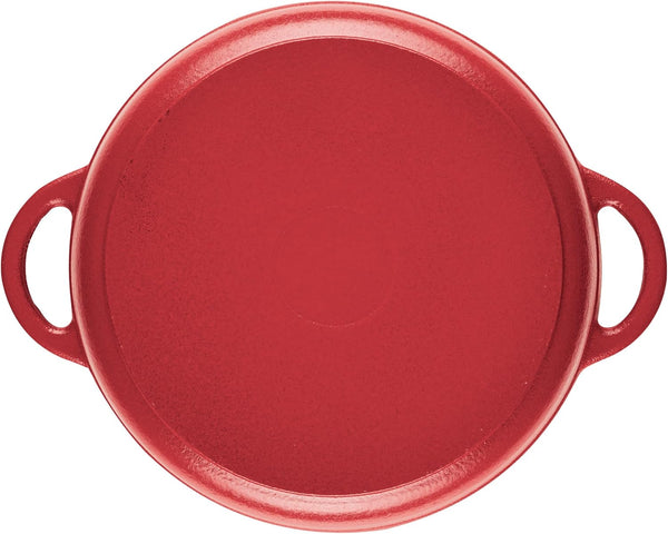 Disney Bon Voyage Pre-Seasoned Cast Iron Dutch Oven/Casserole Pan with Lid, Suitable for All Stovetops, Including Induction, 4.75 Quart - Red11