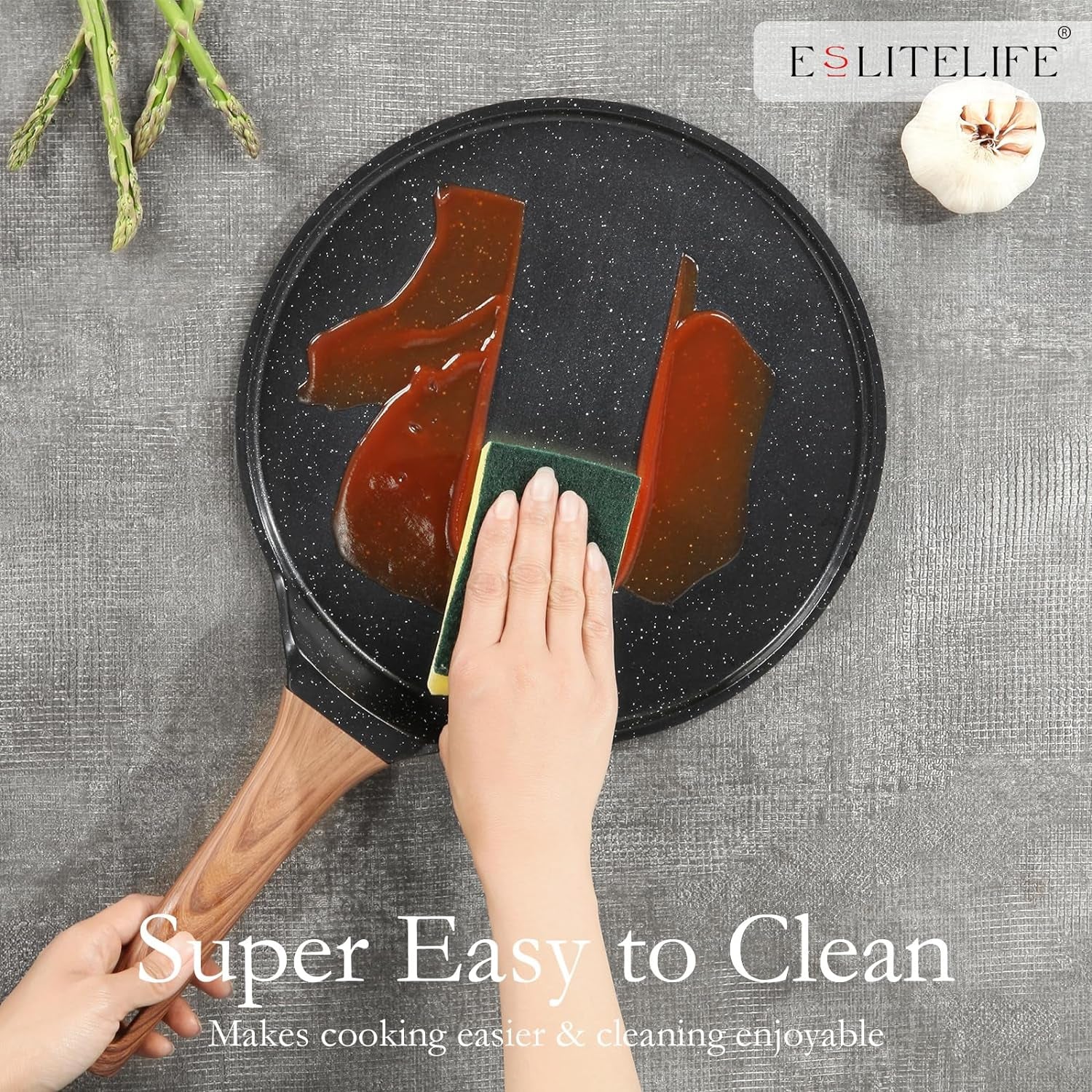 9-5-inch-crepe-pan-with-spreader-nonstick-granite-coating-dosa-pan-roti-tawa-comal-para-tortillas-pancake-griddle-pan-induction-compatible-ptfe-pfoa-free-black