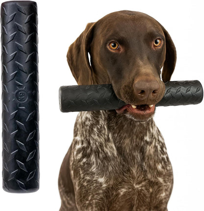 Monster K9 Chew Stick | Virtually Indestructible. Lifetime Guaranteed. | USA Made | VULCRON™ Natural Rubber | Durable, Heavy Duty Tug & Fetch Dog Toy for Aggressive Chewers | Med/Large Breeds, 9X1.75”1