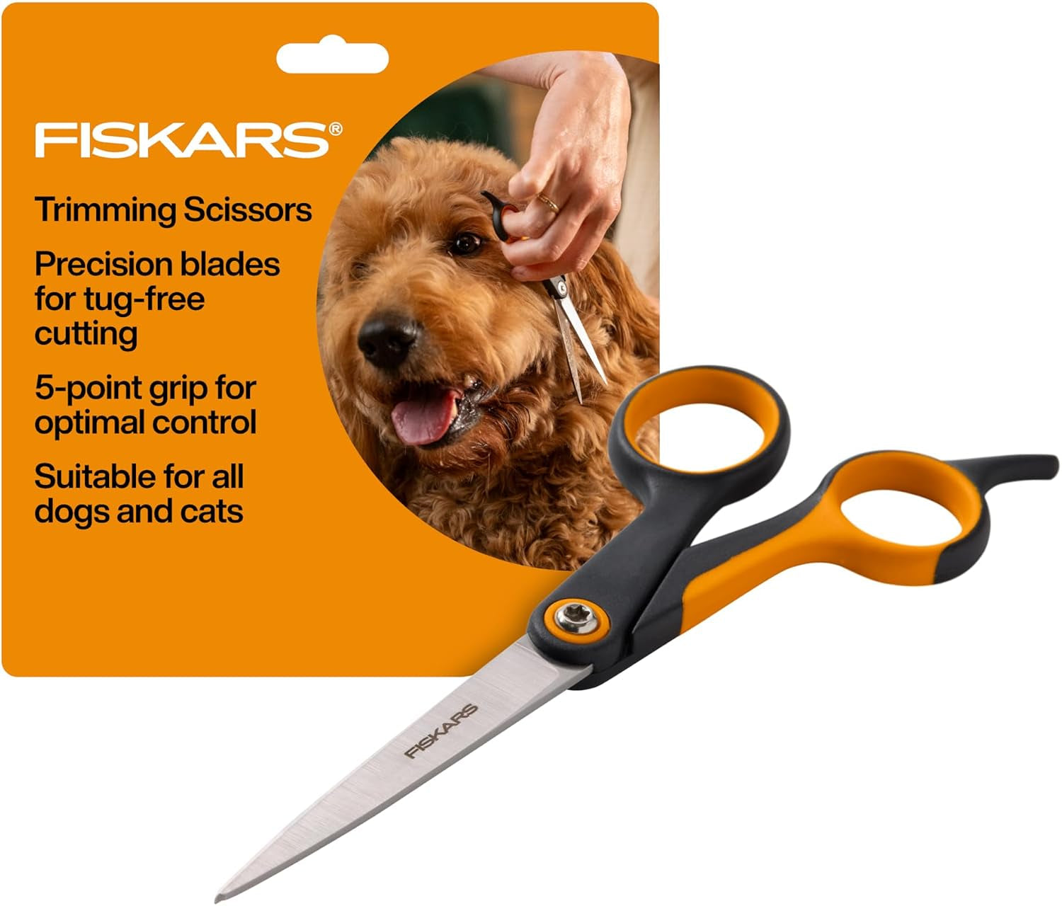 fiskars-pet-grooming-detailing-scissors-for-dogs-cats-5-5-orange-black-detailing-scissors-with-rounded-tips-softgrip-handle-cat-and-dog-supplies
