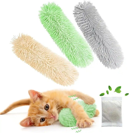 Rishoesu 3 Pcs Interactive Cat Toys Cat Pillows, Soft and Durable Crinkle Sound Catnip Toys, for Indoor Cats Funny Kitten Toys Exercise1