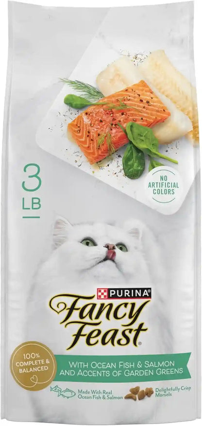 Purina Fancy Feast Dry Cat Food with Ocean Fish and Salmon - 3 Lb. Bag1