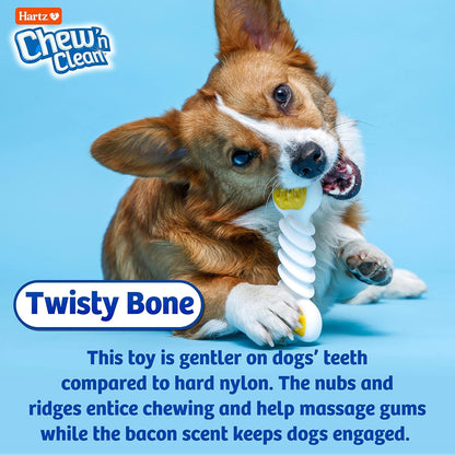 Hartz Chew ‘N Clean Twisty Bone Dog Chew Toy, Bacon Scented for Moderate Chewers, Extra Small5
