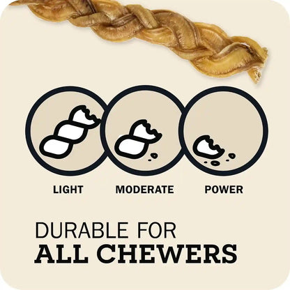 Redbarn Pet Products All Natural 5"-8" Braided Bully Sticks for Small & Large Dogs - Healthy Long Lasting Beef Chews Variety Party Pack - Single Ingredient Low Odor Rawhide Free - 8 Oz Bag5