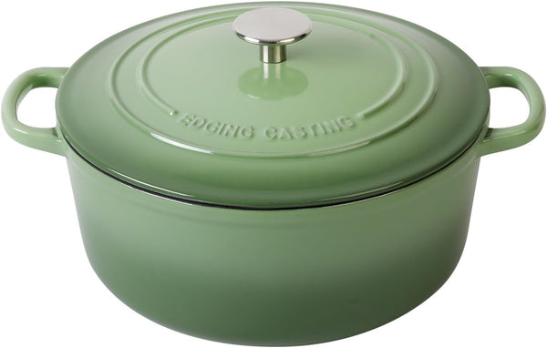 Enameled Cast Iron Dutch Oven Pot with Lid, 5.5 Quart, for Bread Baking, Cooking, Pistachio Green1