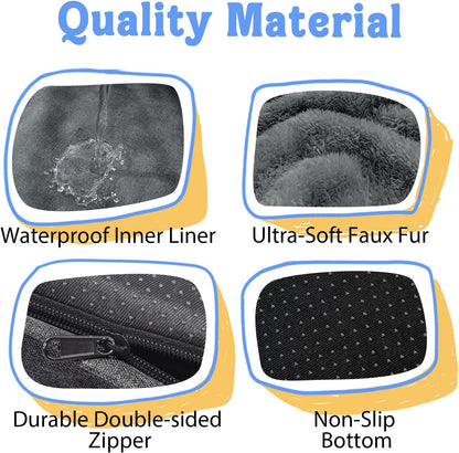 Chez Paw Waterproof Orthopedic XL Dog Bed for Large and Extra Large Dogs | Egg Crate Foam, 4-Sided Bolster Support, Waterproof Liner, Non-Slip Bottom, Machine Washable Cover, 42 X 30 Inch4