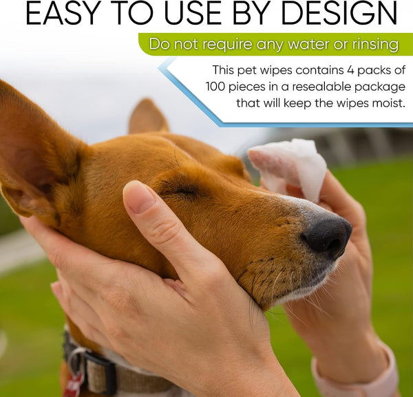 MAGICARE Pet Wipes – 400 Pcs Dog Wipes – 8X8 Inch Unscented Dog Paw Cleaner Wipes for Body, Ears, Face, and Skin – Ultra Thick & Soft with Hypoallergenic Formula – Ideal Pet Wipes for Dogs & Cats6