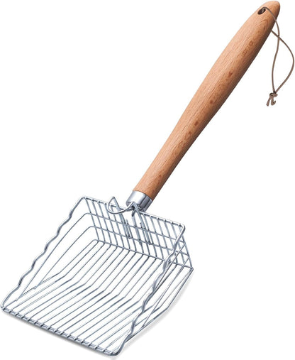 Cat Litter Scoop, Kitty Metal Scooper with Hook and Hole, Non Stick | Stainless Steel Kitten Poop Lifter, Durable & Heavy Duty Sifter, Easy to Clean, Saves Time, for Litter Box1