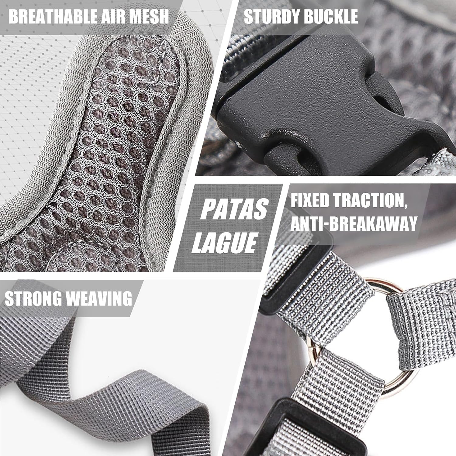 patas-lague-dog-harness-with-leash-set-for-small-medium-dogs-no-pull-no-choke-reflective-step-in-x-head-pet-harness-vest-with-poop-bags-and-dispenser-adjustable-and-padded-grey-small