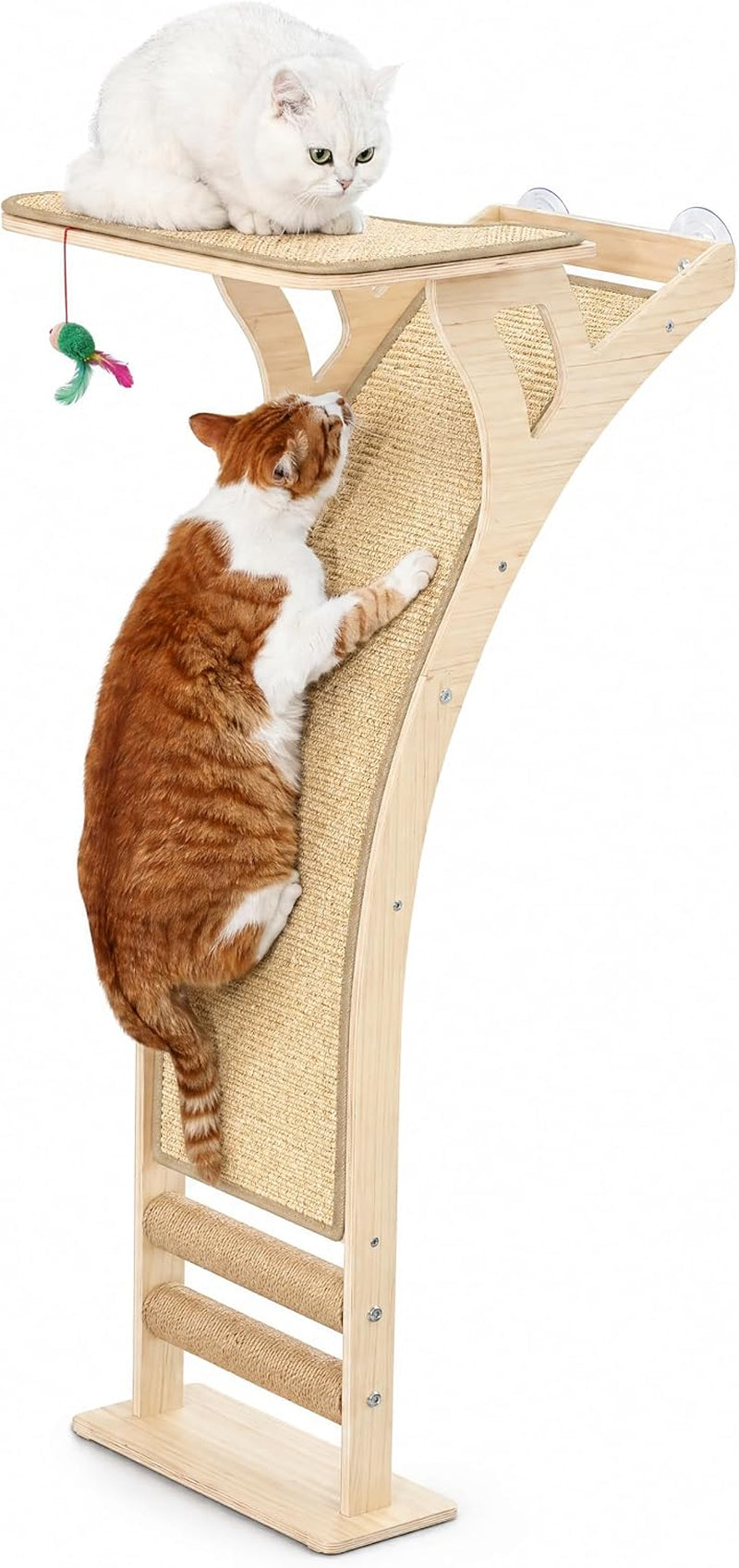 cat-scratching-post-with-large-window-perch-47-inch-tall-sisal-cat-tree-glass-suction-cup-mounting-for-large-cat-maine-coons-thick-square-sisal-post-ultra-soft-bolstered-bed-hold-up-to-45-lbs