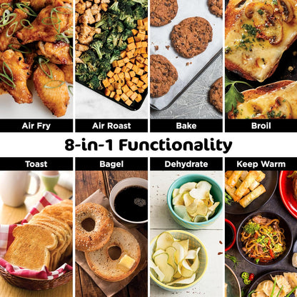 Ninja Digital Air Fry Countertop Oven, 8-In-1, XL, Silver, SP101 | Air Fry, Air Roast, Broil, Bake, Toast, Bagel, Dehydrate, Keep Warm, 1800W, Flip up & Away3