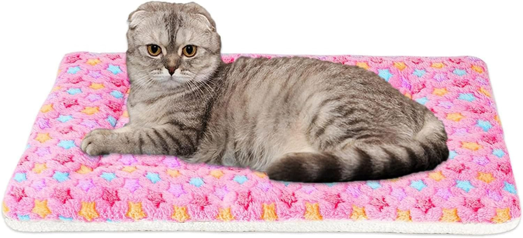 mora-pets-cat-bed-dog-crate-pad-ultra-soft-pet-bed-with-cute-star-print-washable-crate-mat-for-small-dogs-and-indoor-cats-reversible-fleece-dog-kennel-pad-cat-carrier-mat-14-x-17-5-inch-grey