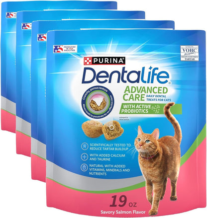 Purina Dentalife Made in USA Facilities Cat Dental Treats, Savory Salmon Flavor - 19 Oz. Bag11
