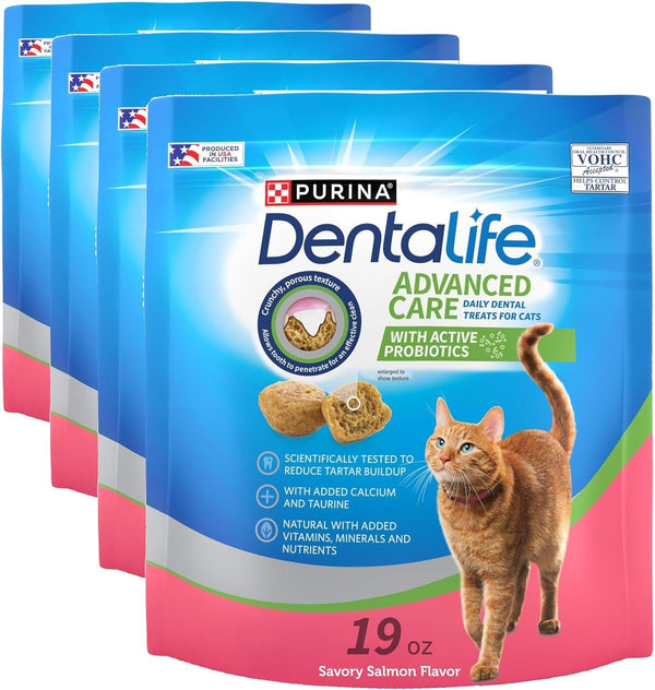 Purina Dentalife Made in USA Facilities Cat Dental Treats, Savory Salmon Flavor - 19 Oz. Bag11
