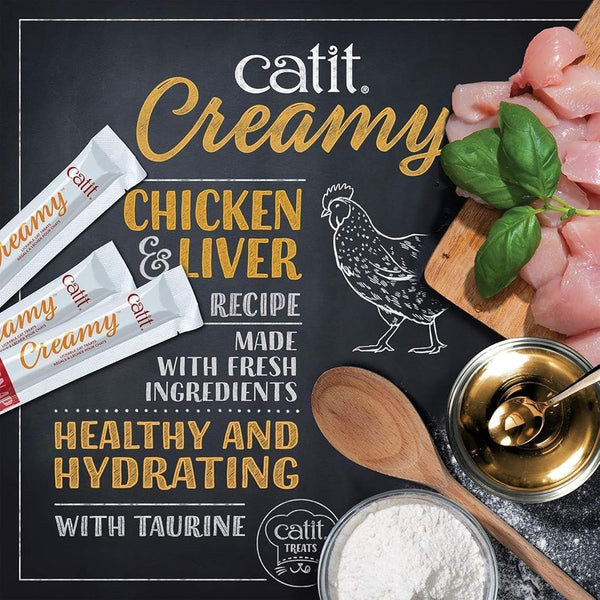 Catit Creamy Lickable Cat Treat – Healthy Variety of Flavors, 72 Pack, Hand-Feed or Serve, Nutrient-Rich Squeeze Tube, 0.5 Oz Each6