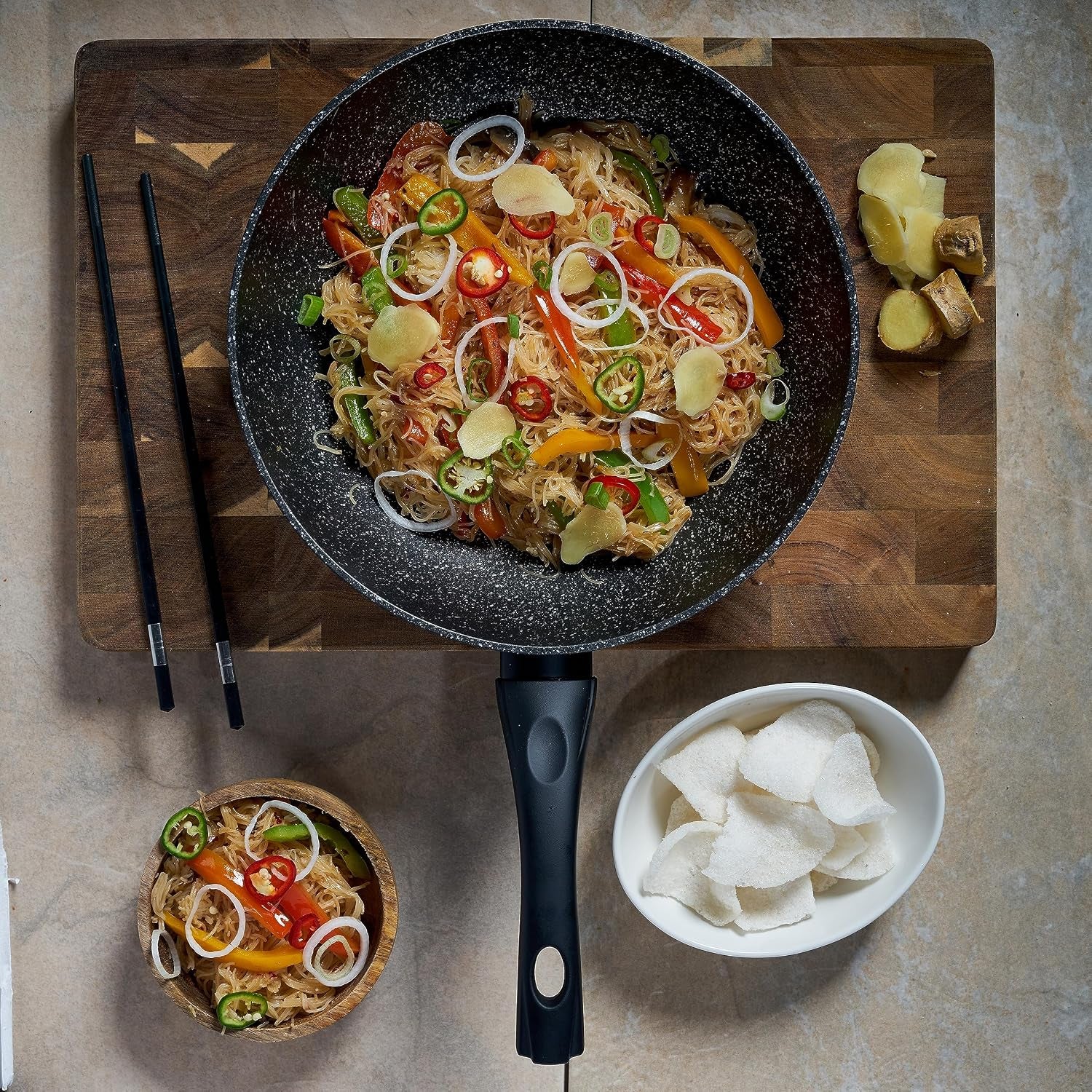 28cm-non-stick-wok-black