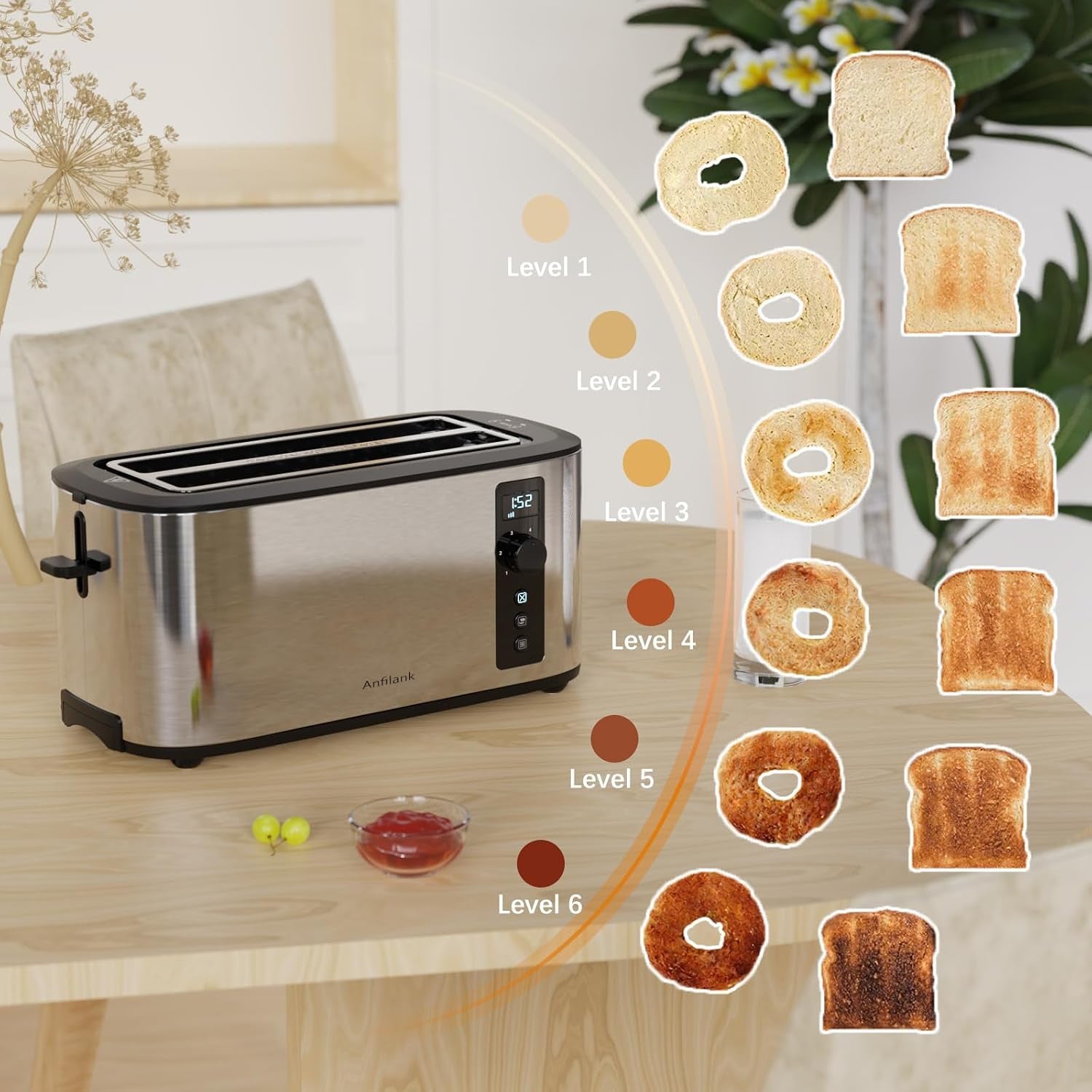 toaster-4-slice-with-countdown-timer-extra-wide-slots-for-bagels-and-waffles-6-browning-settings-removable-crumb-tray-stainless-steel
