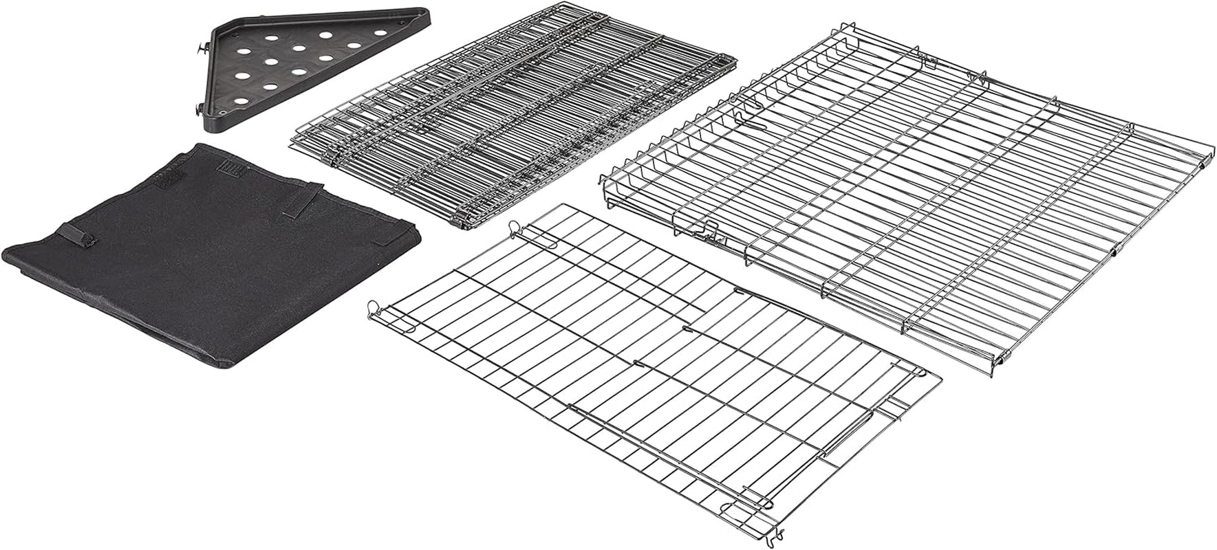 amazon-basics-leakproof-canvas-bottom-guinea-pig-cage-easy-to-clean-small-animal-habitat-with-divider-set-indoor-outdoor-portable-no-tools-needed-47-6l-x-24-2w-x-14h-black