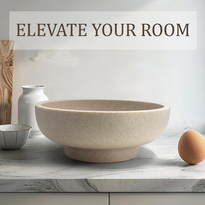 Decorative Bowl, Large Fruit Bowl, Sand Beige | Fruit Bowl for Kitchen Counter, Modern Resin Bowl for Home Decor, Key Holder for Entry Table5