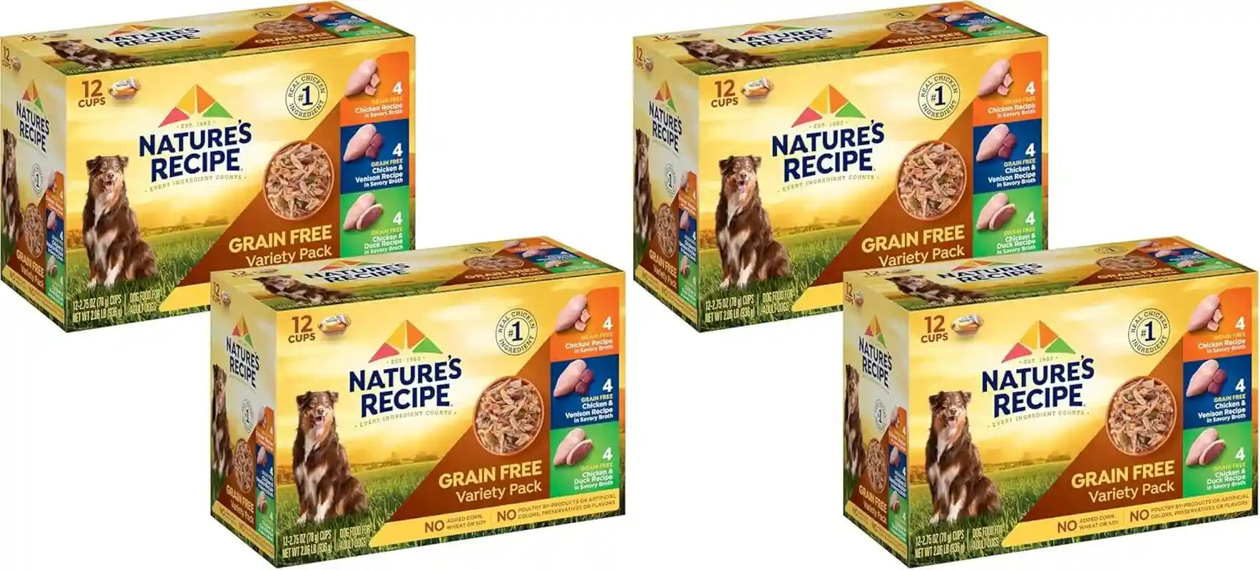 nature-s-recipe-grain-free-chicken-recipe-chicken-venison-recipe-and-chicken-duck-recipe-in-savory-broth-variety-pack-wet-dog-food-12-2-75-oz-cups-2-count