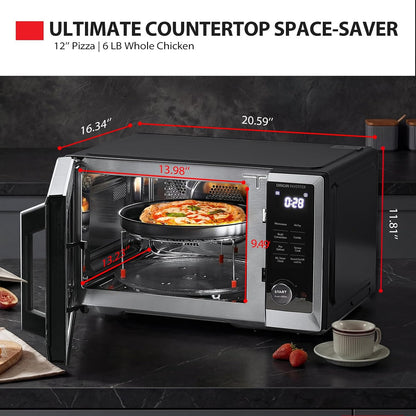 Optichef Series Countertop Microwave Oven with Air Fryer, Inverter, Convection, Broil, Smart Sensor, 1.0 Cu.Ft, 1000W, Stainless Steel8