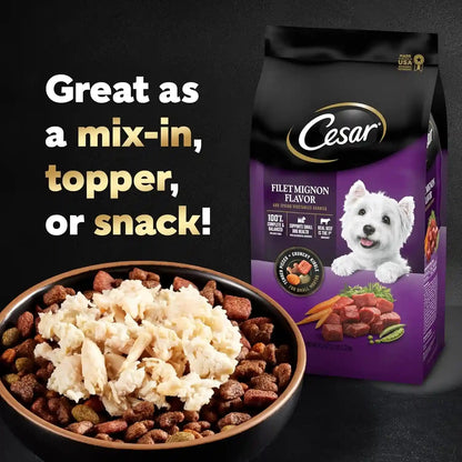 Cesar Simply Crafted Wet Dog Food Toppers, Chicken, 1.3 Oz, 10 Count | Real Chicken #1 Ingredient, No By-Products or Artificial Flavors, Slow-Cooked, Easy to Digest, Single-Serve Tubs9
