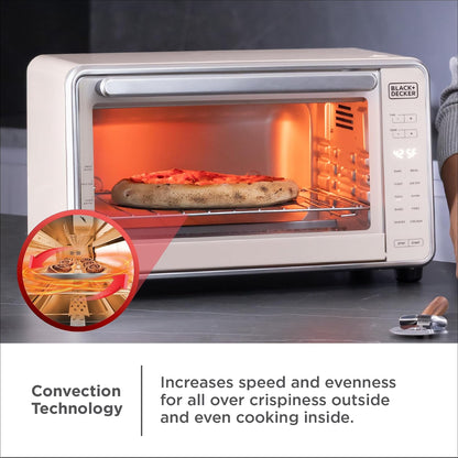 BLACK+DECKER Crisp 'N Bake Pro 6-Slice Digital Air Fry Oven | 10 Cooking Functions, Air Fry, Fits 12-Inch Pizza, Digital Controls and Ceramic Accessories for Easy Cooking.3