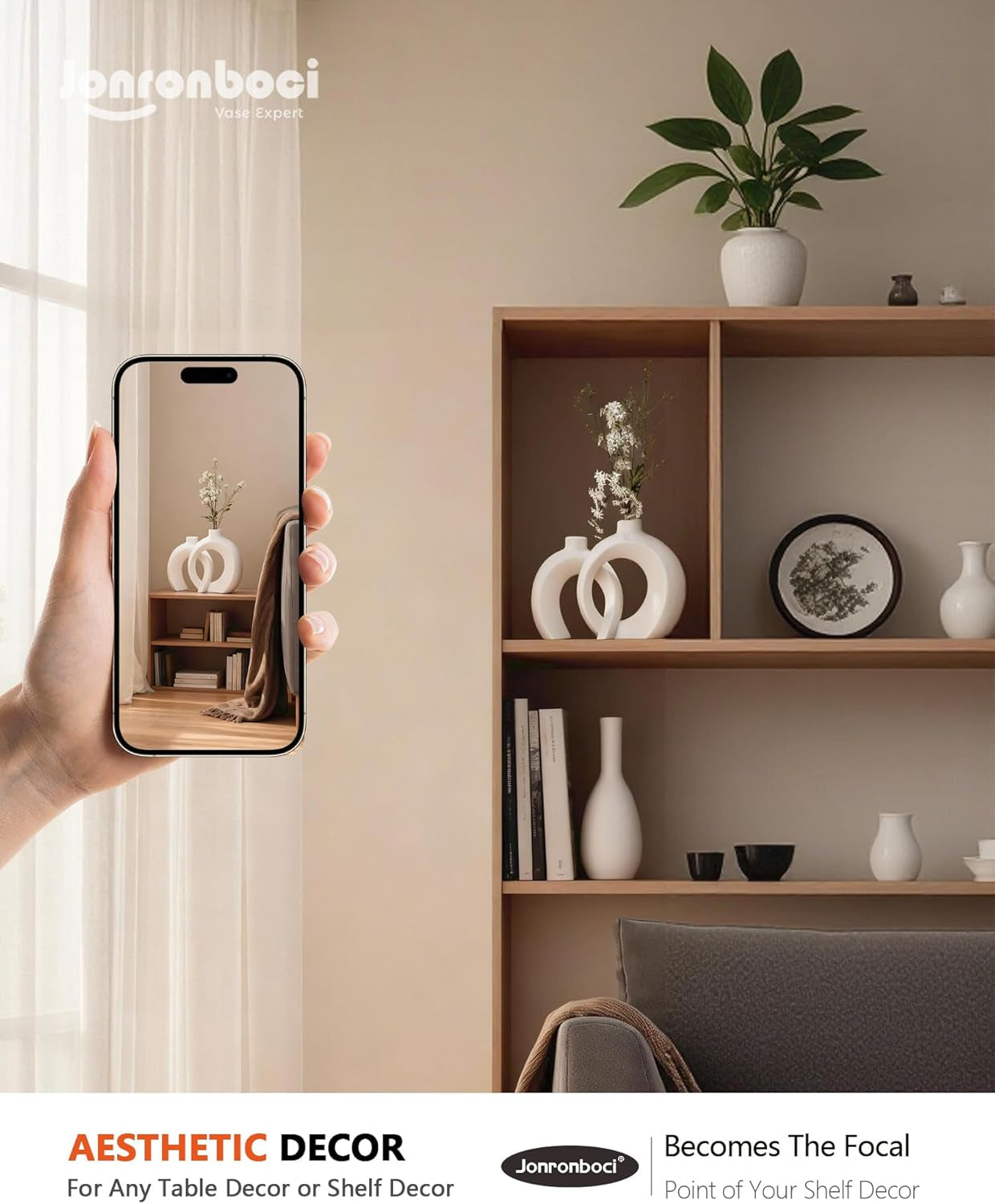 7-2-hx8-9-h-donut-shape-decorative-vase-set-of-2-ceramic-modern-minimalism-styles-flowers-or-plant-table-vases-for-home-decor-living-room-shelf-entry-console-mantle-dining-centerpiece-matte-white