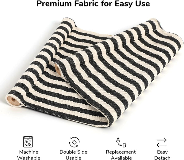 FUKUMARU Hammock Wall Mounted Cat Beds and Perches | Wooden Kitten Walls Furniture, Stable Cats Shelves, for Sleeping, Playing, Climbing, Lounging, Black Stripe7