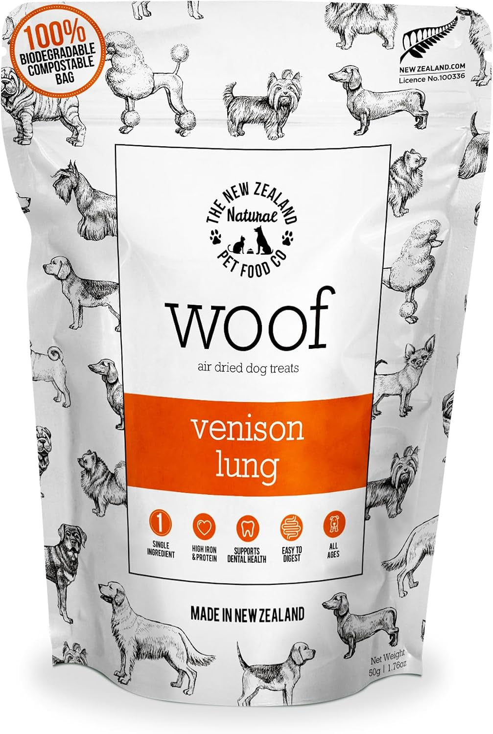 the-new-zealand-natural-pet-food-co-woof-air-dried-dog-treats-venison-lung-treats-for-large-dogs-natural-topper-1-76-oz