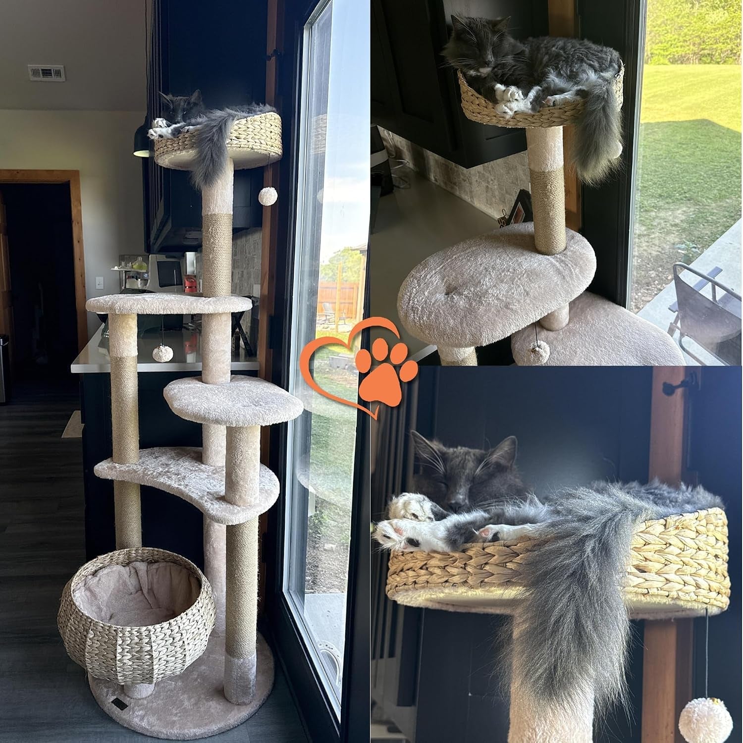 petsite-65-inch-cattail-cat-tree-tower-multi-level-cat-tower-with-natural-jute-scratching-posts-cat-bed-top-perch-dangling-balls-and-jumping-platforms-modern-tall-cat-tree-for-indoor-cats