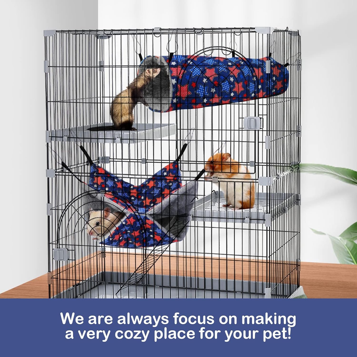 petonfun-ferret-rat-hammock-tunnel-set-for-cage-accessories-toys-bed-blue-2-pack-large-size-double-sided-durable-soft-hideout-for-guinea-pig-chinchilla-to-hide-suitable-for-most-small-animal