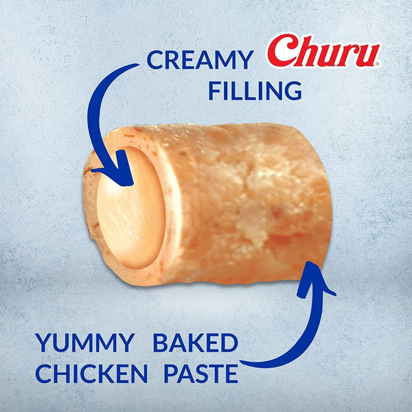 INABA Churu Fun Bites for Cats, Soft & Chewy Baked Chicken Wrapped Filled Cat Treats with Taurine, 0.42 Ounces Each Tetra, 12 Tetras, 4 Flavor Variety Pack4