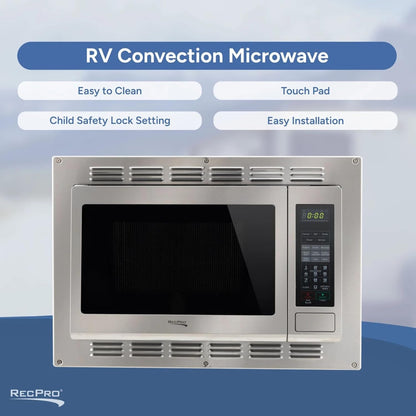1.1 Cu. Ft. RV Convection Microwave Stainless Steel | 120V, 900W, Touchpad Controls, LED Digital Display, Child Safety Lock, Weight and Time Defrost4