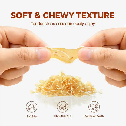 Soft Chicken & Shrimp Cat Treats Thin Slices Easy Chew 3.2 Oz | Thin Soft Slices for Kittens, Adults and Senior Cats; Easy-Chew Texture for Daily Rewarding2