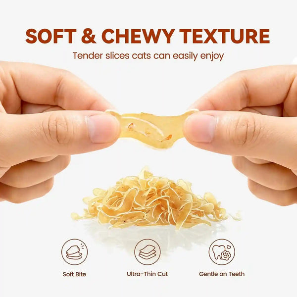 Soft Chicken & Shrimp Cat Treats Thin Slices Easy Chew 3.2 Oz | Thin Soft Slices for Kittens, Adults and Senior Cats; Easy-Chew Texture for Daily Rewarding2