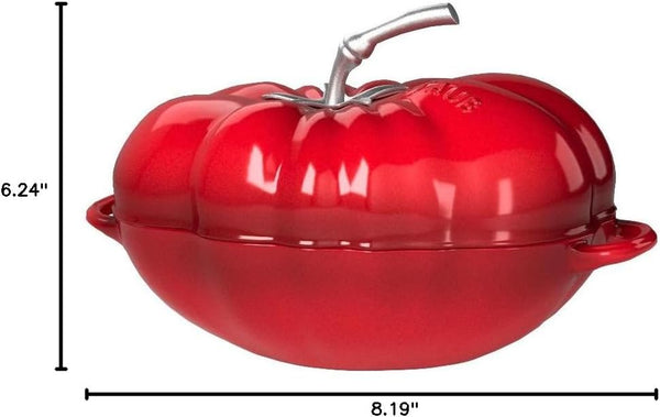 STAUB Cast Iron 3-Quart Tomato Cocotte, Dutch Oven, Made in France, Cherry10