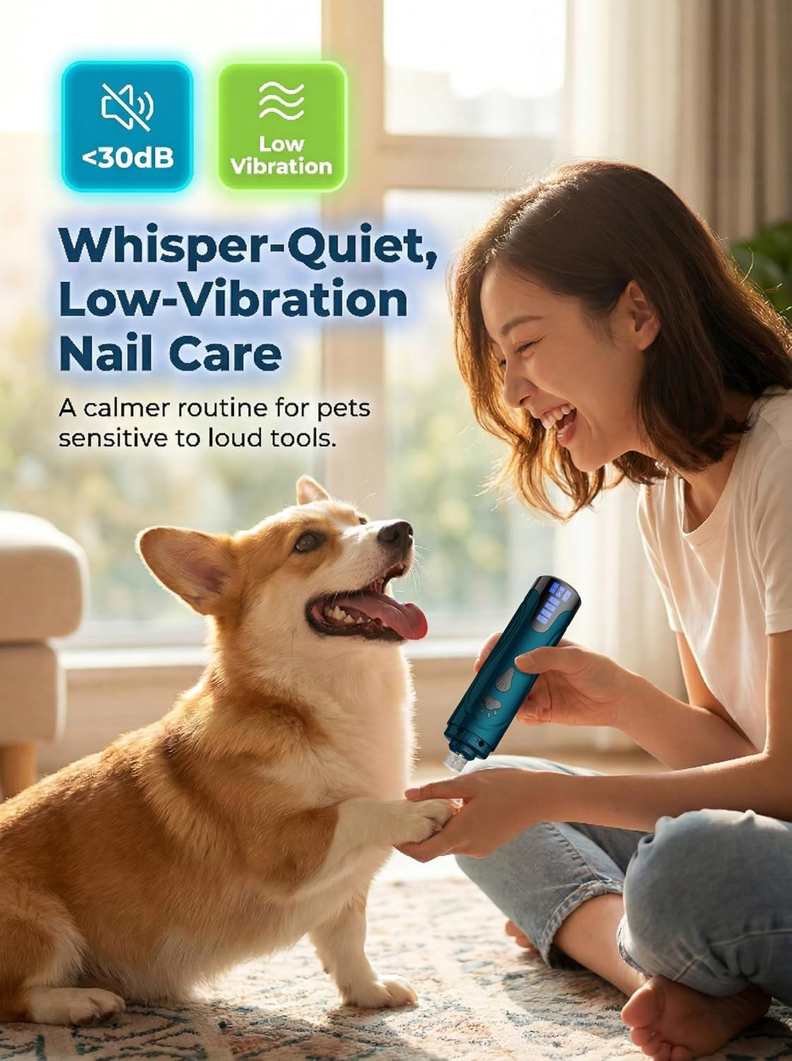 yabife-super-quiet-dog-nail-grinder-clippers-kit-with-2-led-lights-3-speeds-up-to-12-000-rpm-lower-than-30db-electric-pet-nail-trimmer-for-small-medium-large-dogs-and-cats