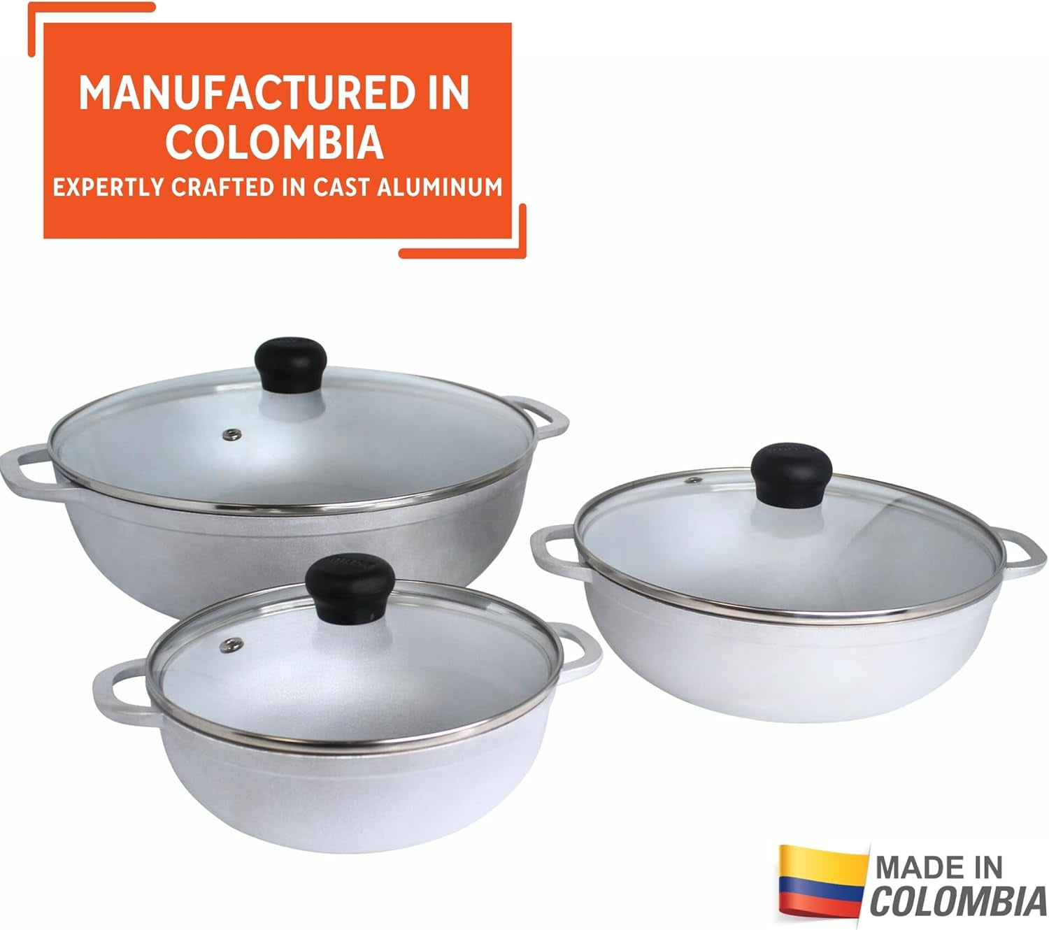 1-5-2-5-5-2-qt-cast-aluminum-caldero-3-piece-set-with-glass-lid-polished-finish-glass-lid-with-riveted-handles-ideal-for-rice-and-stews-perfect-for-serving-medium-and-small-groups