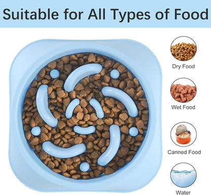 Mateeylife 2-Pack Slow Feeder Dog Bowls, 2 Cups, Dog Puzzle Feeder Bowl | Food-Contact Safe, Dishwasher Safe, Non-Slip Base, Maze Design, for Fast Eaters, for Dogs and Cats, Daily Mealtimes6