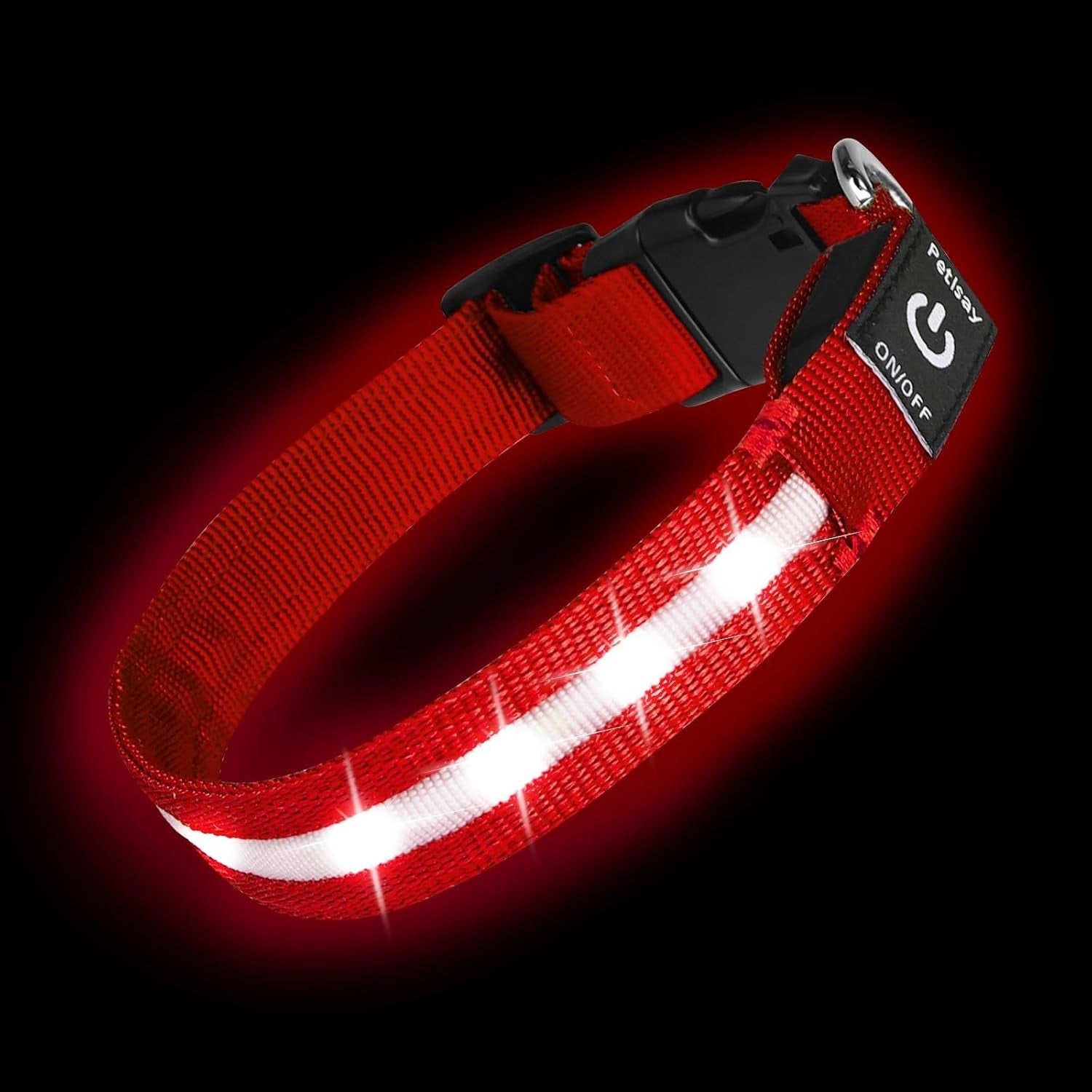 super-bright-led-dog-collar-waterproof-light-up-collarsgreen-medium-lighted-dog-collar-with-adjustable-fit-soft-nylon-comfort-usb-c-rechargeable-glow-in-the-dark-visibility-for-night-walks