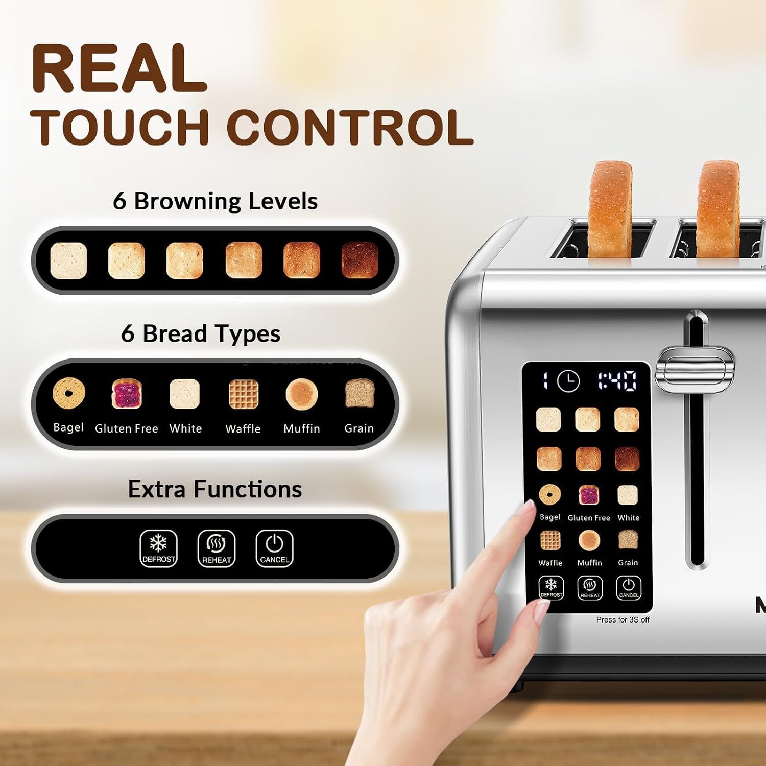 4-slice-toaster-with-touch-screen-control-4-wide-slots-stainless-steel-smart-bread-toaster-for-bagels-muffins-waffles-dual-control-panel-timer-defrost-reheat-120v-1650w