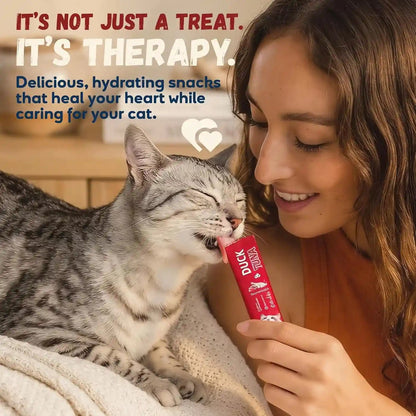 Pawmate Lickable Tuna & Duck Cat Treats, High Moisture Wet Cat Squeeze | Urinary Health & Hydration, Creamy Cat Puree for Kittens & Adult Cats, Grain-Free, 20 Tubes X 15G4