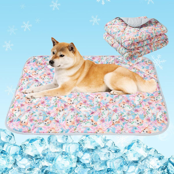 Dog Cooling Mat, Cat Self Cool Ice Pads,Lightweight Pet Cooling Pad Blanket Bed Cover,Puppies Summer Cool Tech Fabric,Washable Dog Sleeping Mat for Home & Outdoor,Keep Cool for Pets1