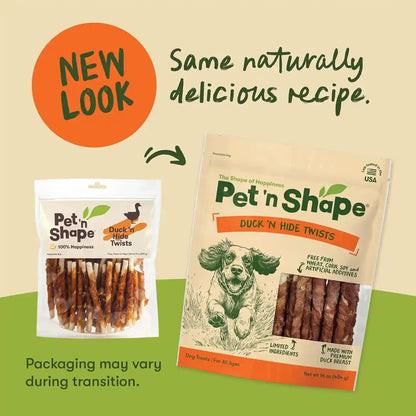 Pet 'N Shape Duck 'N Hide Twists - Duck Wrapped Rawhide Natural Dog Treats, Small, 1 Pound (Pack of 1)3