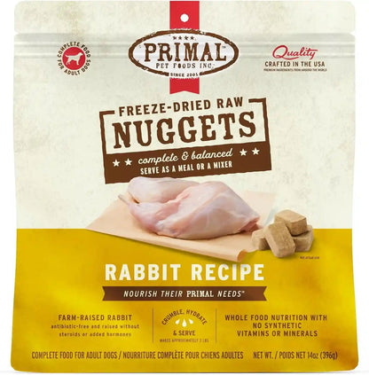 Primal Freeze Dried Dog Food Nuggets, Chicken; Complete Balanced Meal, Topper or Treat; Premium, Healthy, Grain Free, High Protein Raw Dog Food, 14 Oz | Complete & Balanced Nutrition, Meal, Topper or Treat, Grain-Free, High Protein, No Synthetic Vitamins & Minerals14