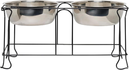 YML Wrought Iron Stand with Stainless Steel Dog Bowl, Large7